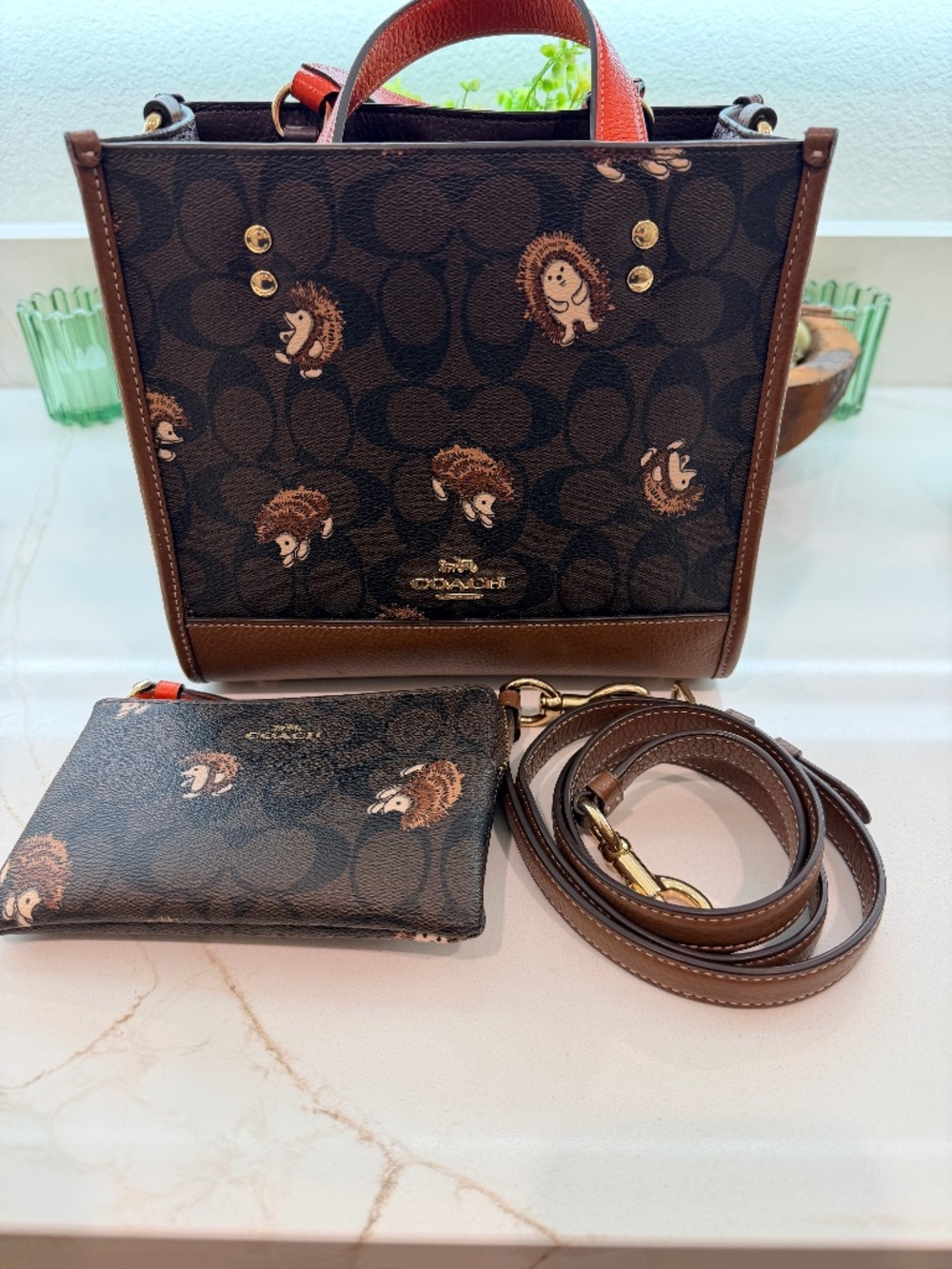 Authentic Coach Hedgehog Dempsey Purse